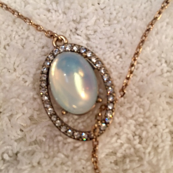 2/$25💋 Long Gold Rhinestone Pull Drop Necklace - Picture 2 of 6